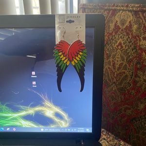 Rasta Light Wooden Earrings